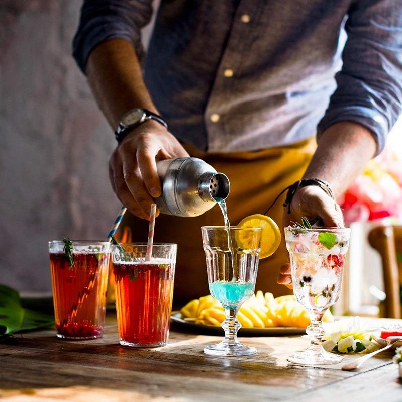 3 Piece Rotating Cocktail Shaker with 8 recipes