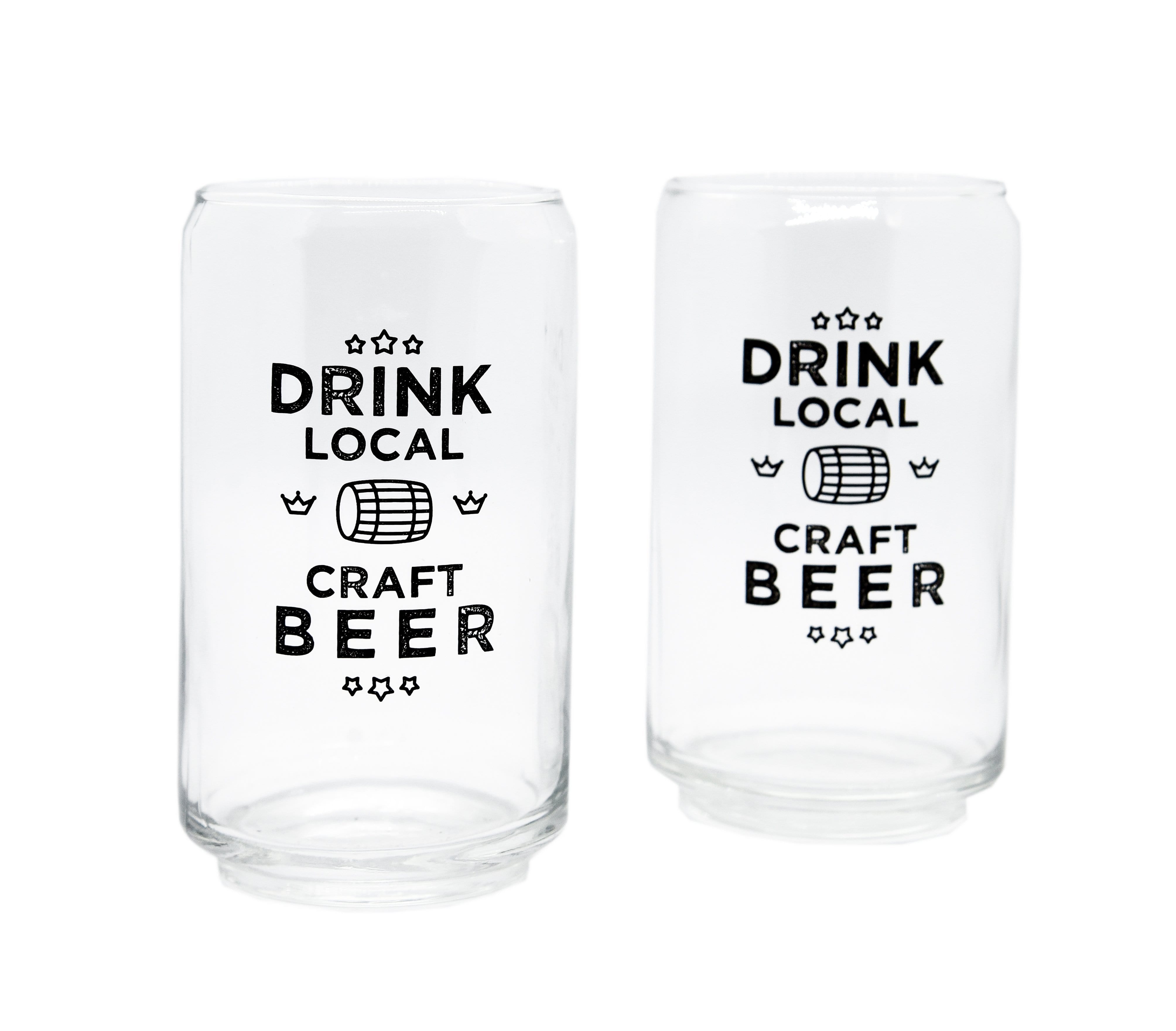Beer Can Craft Glass - Set of 2
