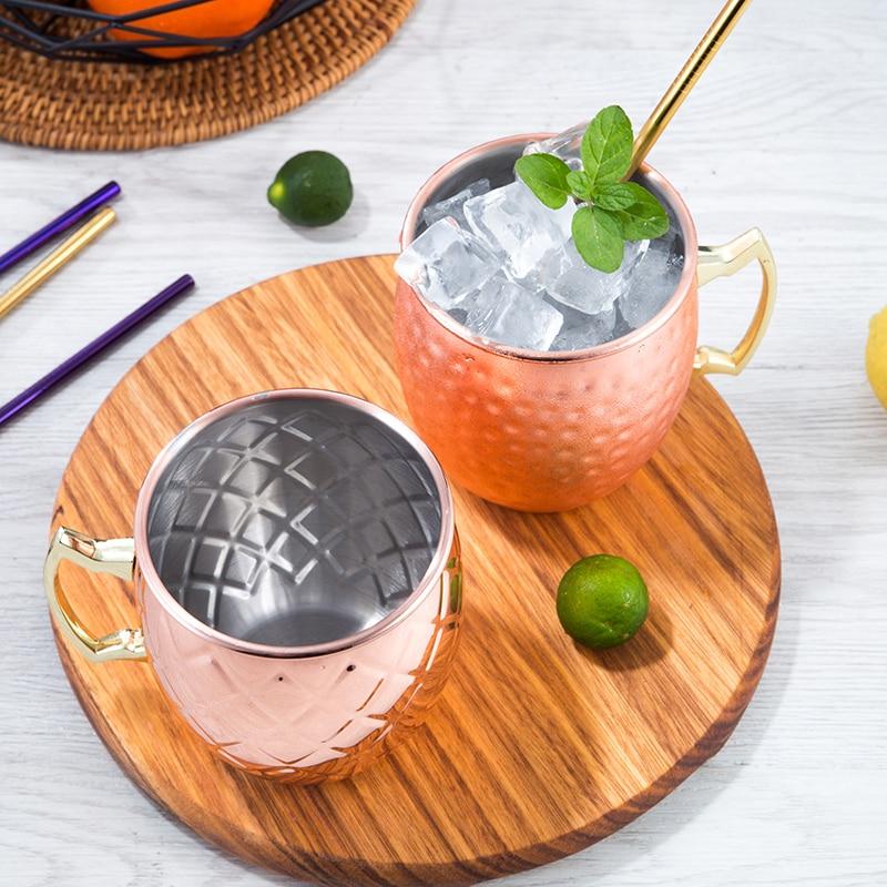 Big Hammered Moscow Mule Mugs - Set of 2