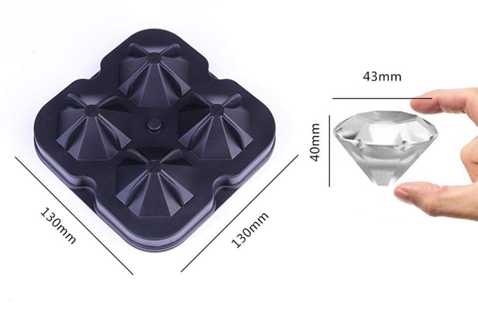 Black Diamond Shape Ice Cube Maker