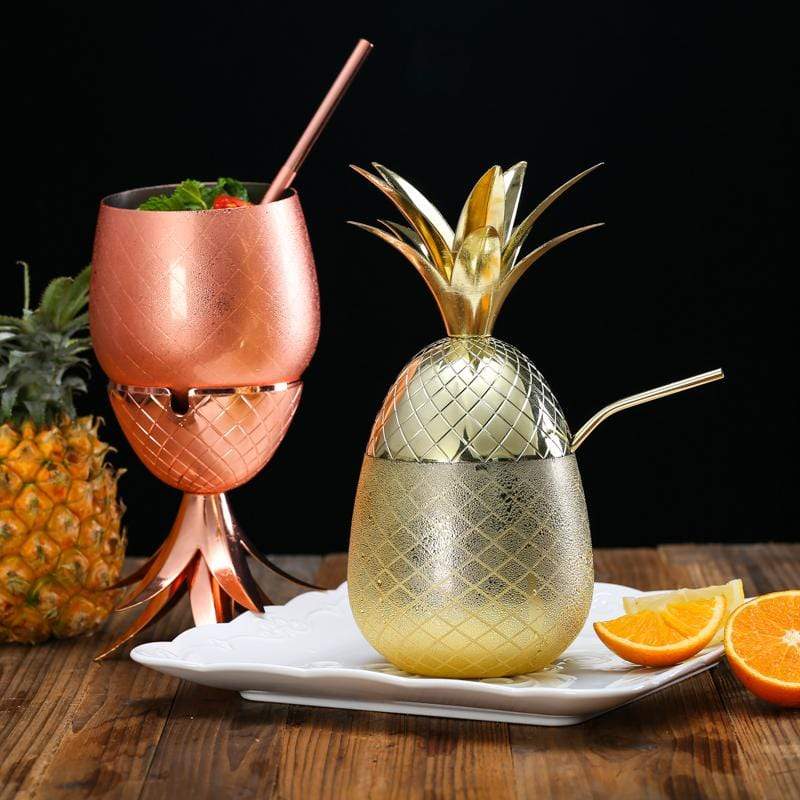 Gold Pineapple Cocktail Glass - 1 pc