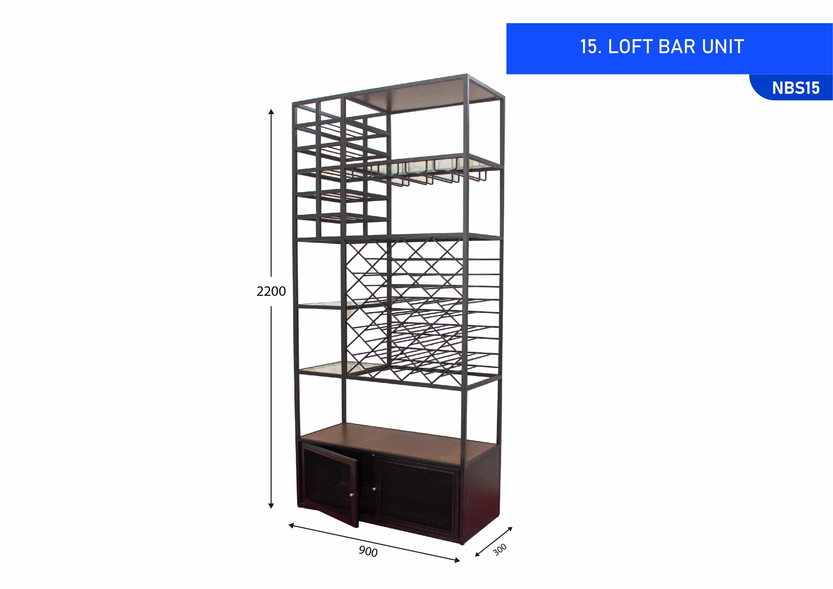 Loft Bar Unit Black