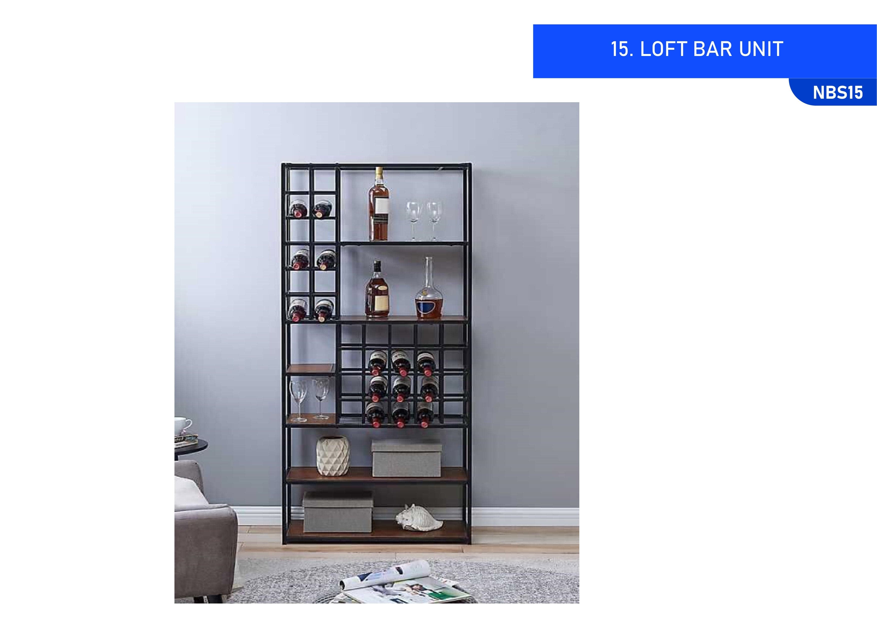 Loft Bar Unit Black