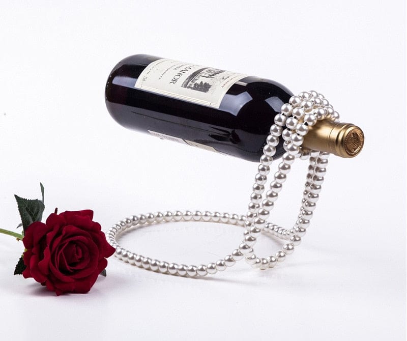 Pearls Metal Wine Bottle Holder