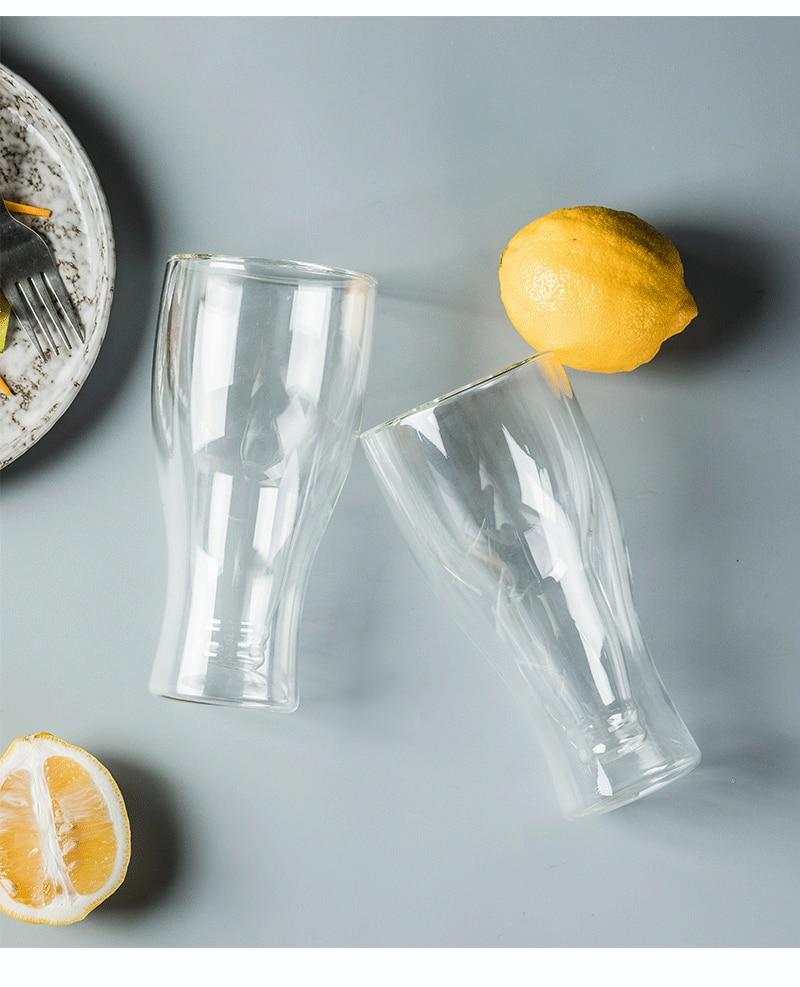 Unique Double Layered Beer Glass 350ml - 1 pc