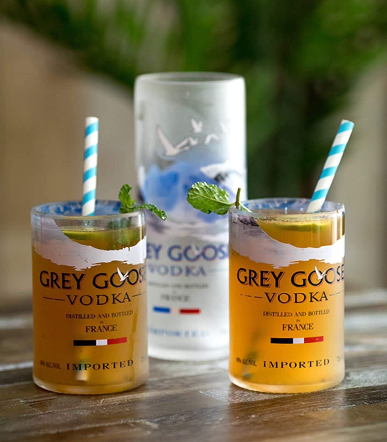 Upcycled Grey Goose Glasses (Set of Three)