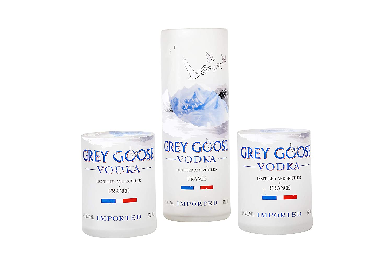 Upcycled Grey Goose Glasses (Set of Three)