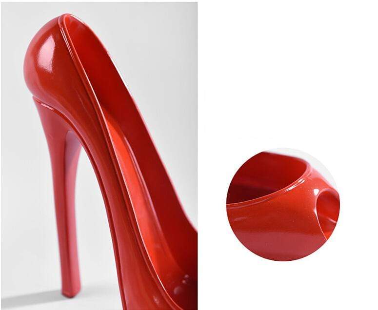 Wine Bottle Holder Red High Heel Shoe