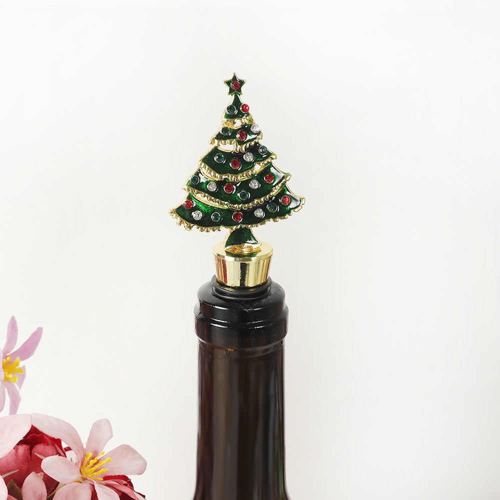 Christmas Tree Wine Stopper - Gold