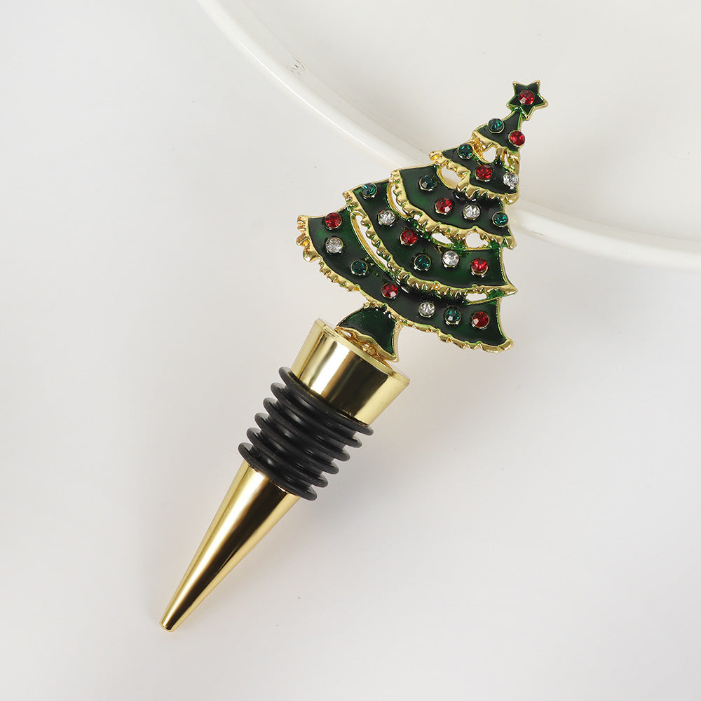 Christmas Tree Wine Stopper - Gold