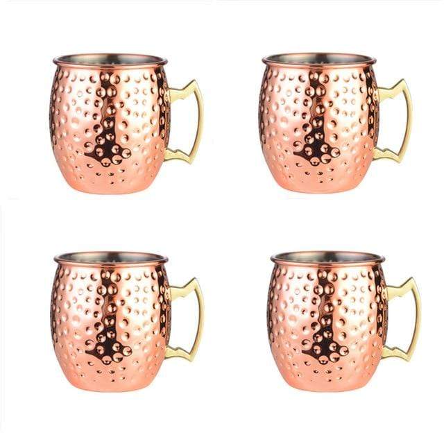 Big Hammered Moscow Mule Mugs - Set of 2
