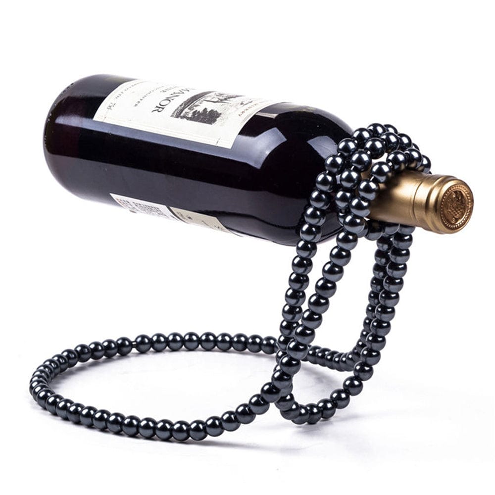 Black Pearls Pearls Metal Wine Bottle Holder