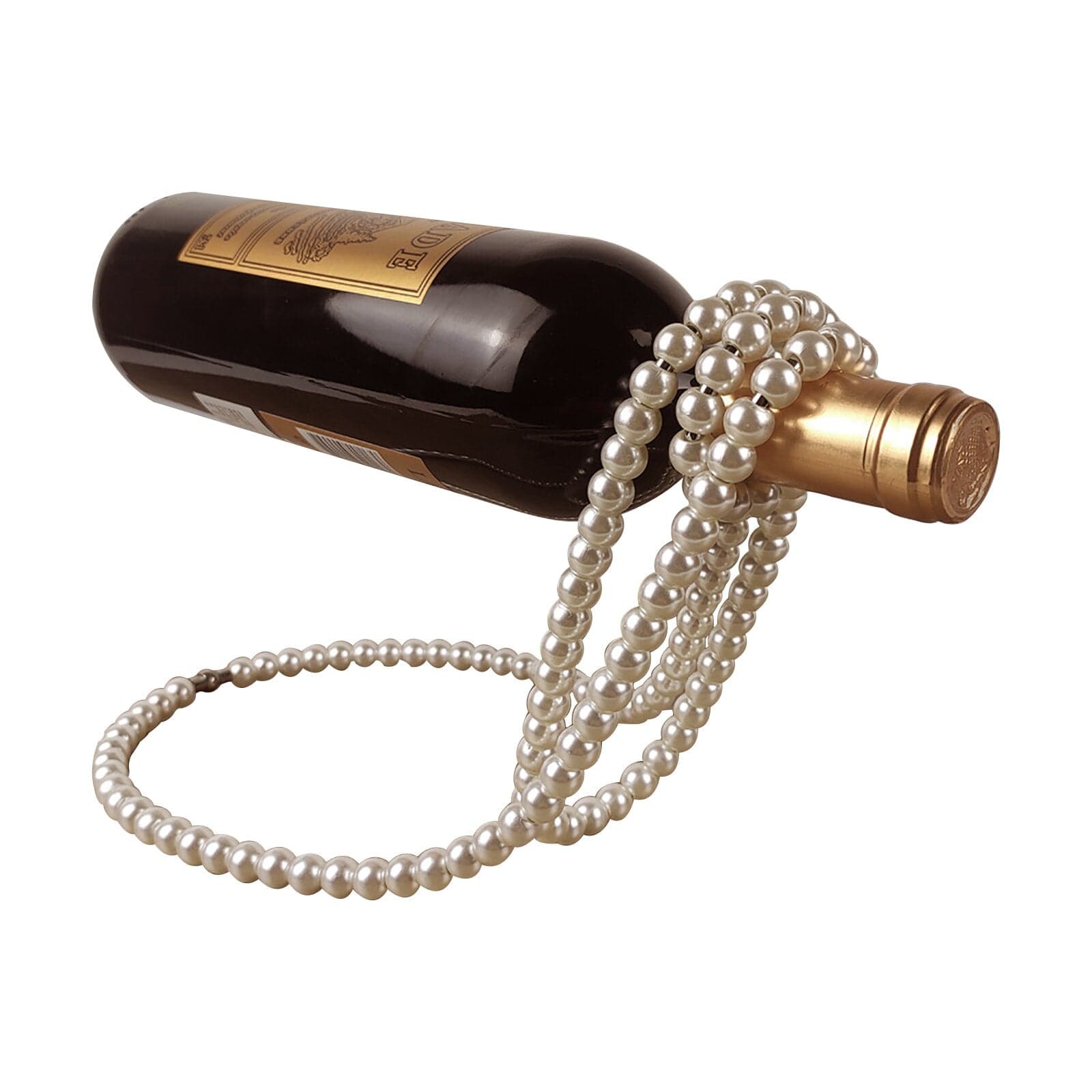 Pearls Metal Wine Bottle Holder