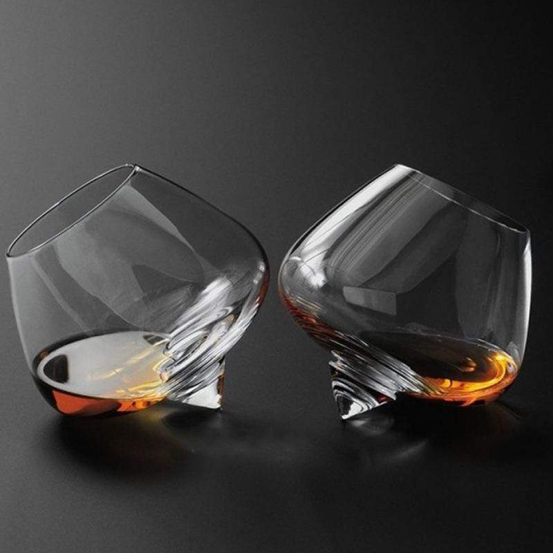 Wide Belly Whisky Glasses - Set of 2